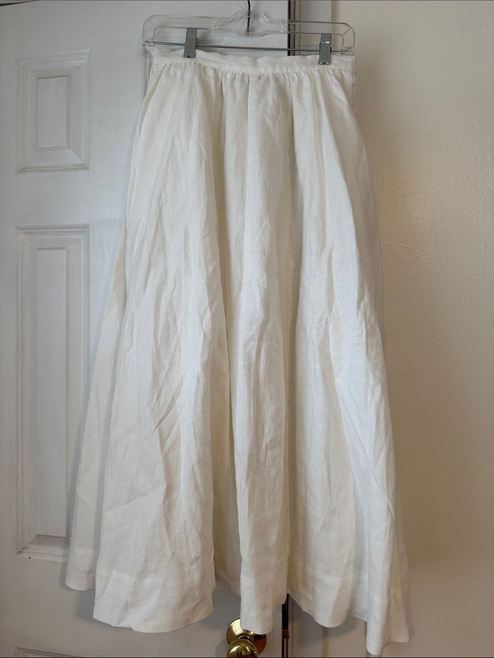 Reformation White Cotton Poplin Midi Skirt 8 - Picture 2 of 11